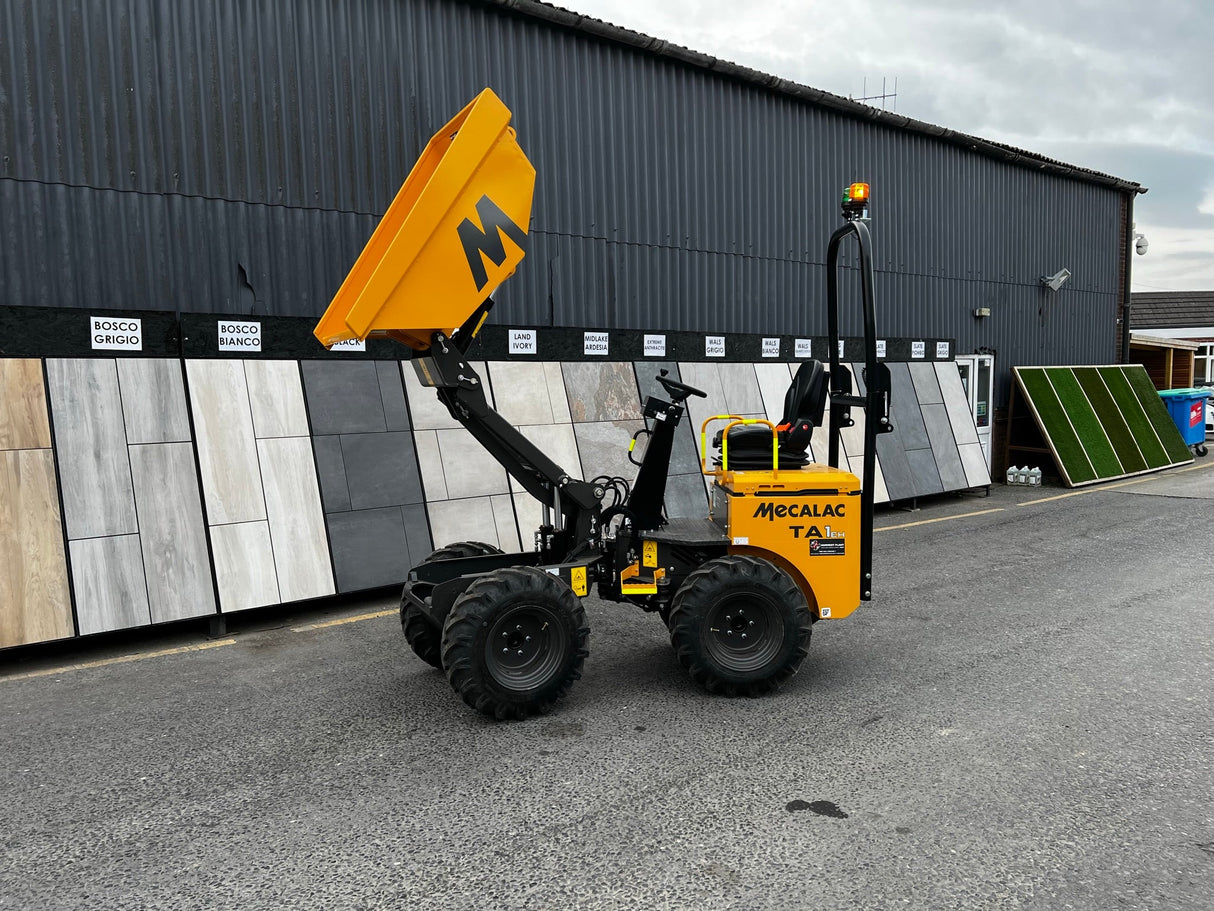 1 Tonne High Tip Dumper Hire - Mecalac TA1EH Pure Clean Rental Solutions