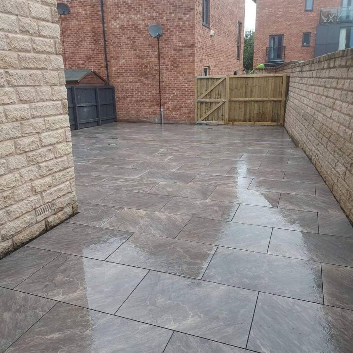 Aged Black Porcelain Sandstone Pure Clean Rental Solutions