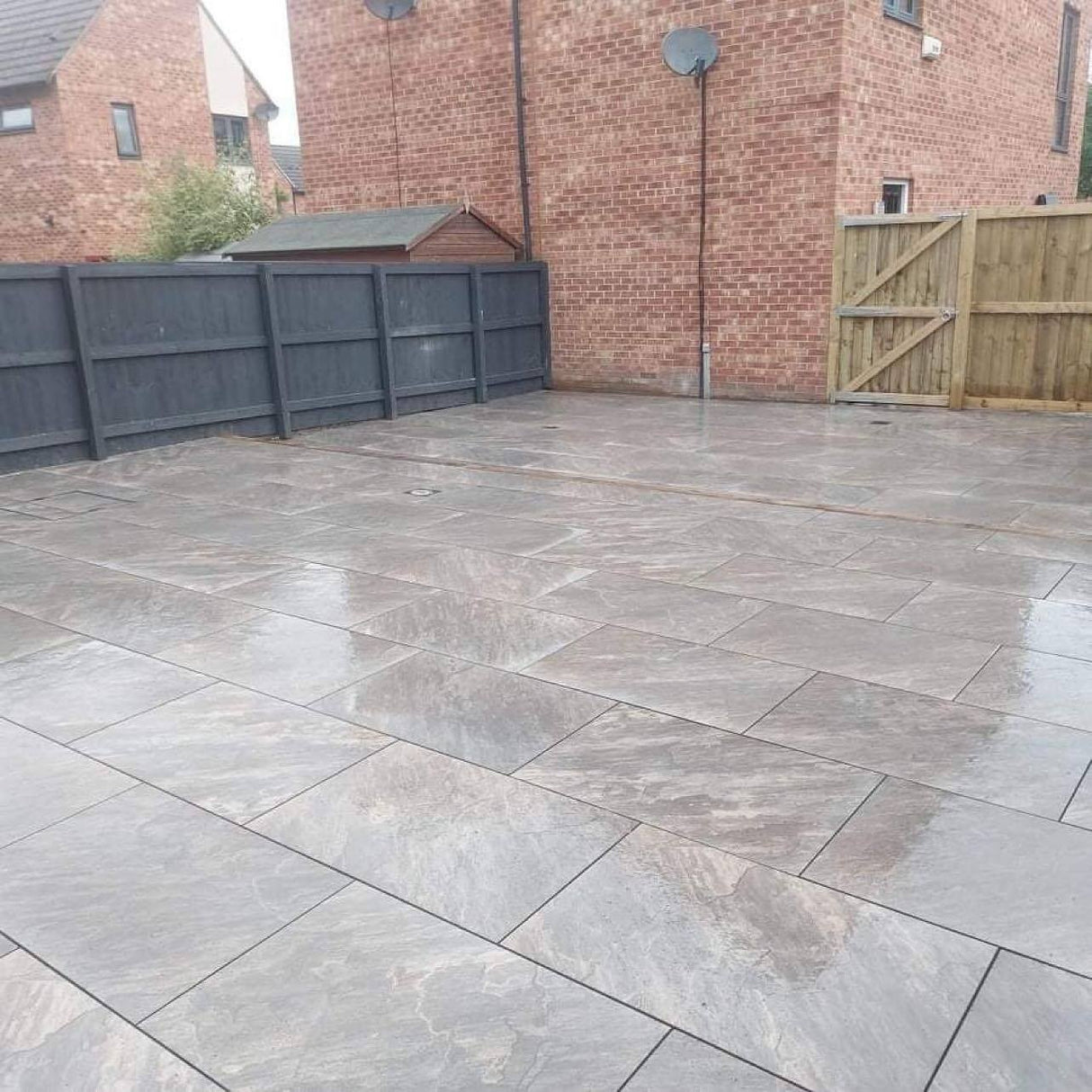 Aged Black Porcelain Sandstone Pure Clean Rental Solutions