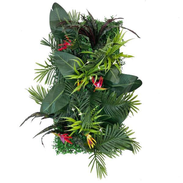Artificial 3D Plant all with lush tropical birds of paradise 100x50cm Pure Clean Rental Solutions
