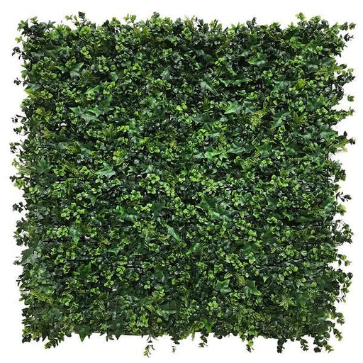 Artificial Green Wall Mixed Plant Panel with Ivy, Privets and Ferns 100x100 cm Pure Clean Rental Solutions 