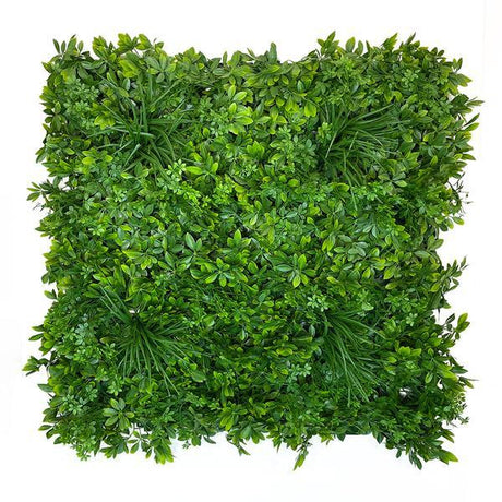 Artificial Green Wall Panel with Mixed 3d Light-Dark Green Foliage 100x100 cm Pure Clean Rental Solutions