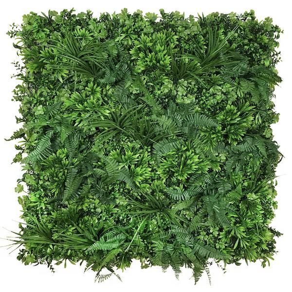 Artificial Green Wall Panel with Mixed 3d Light-Dark Green Foliage with Scheffleras 100x100 cm Pure Clean Rental Solutions