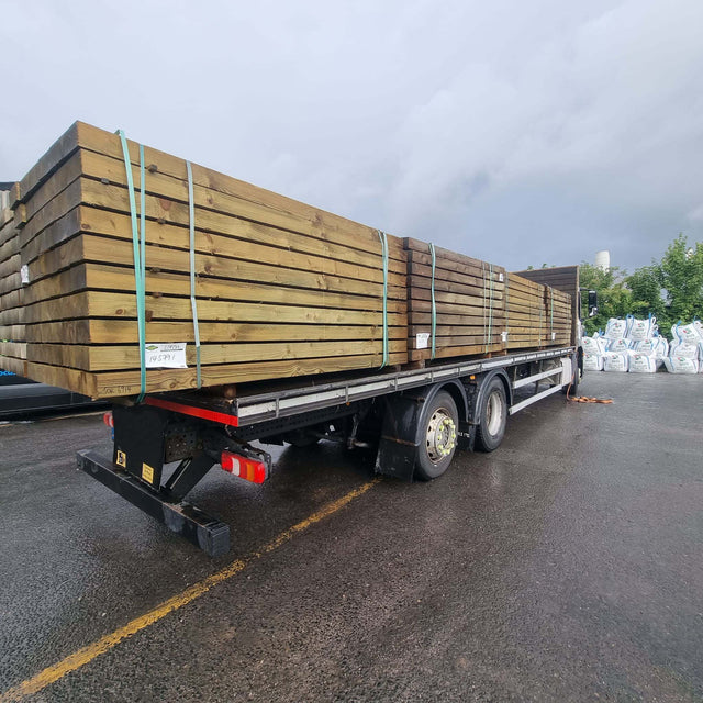 Green Treated Sleeper 200x100x2400 (8'x8"x4") Garden Borders & Edging PCRS