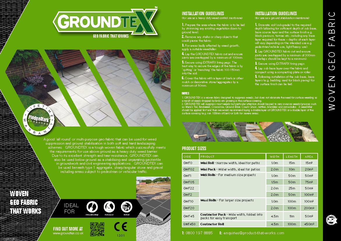 Groundtex ground stabilisation / weed control membrane Pure Clean Rental Solutions