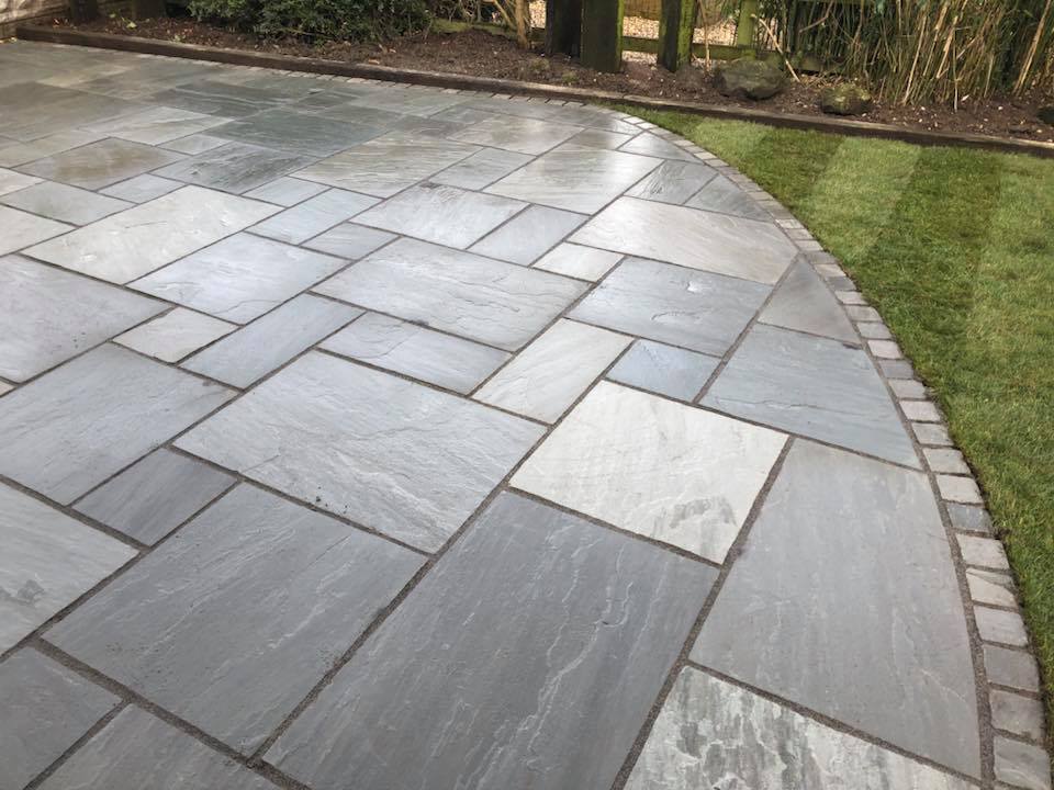 Kandla Grey - Natural Sandstone Paving Pure Clean Rental Solutions