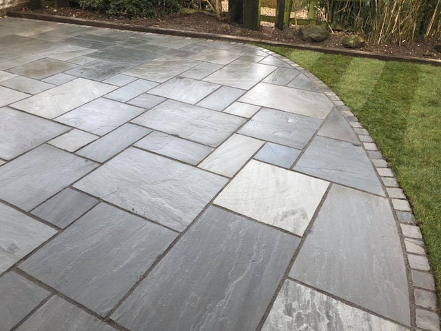 Kandla Grey - Natural Sandstone Paving Pure Clean Rental Solutions