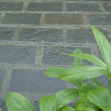 Kota Black Cobble Setts - Natural Limestone Pure Clean Rental Solutions