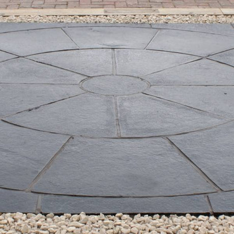 Kota Black Natural Limestone Circle Kit Pure Clean Rental Solutions