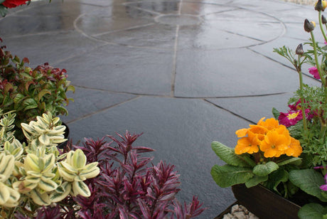 Kota Black Natural Limestone Circle Kit Pure Clean Rental Solutions