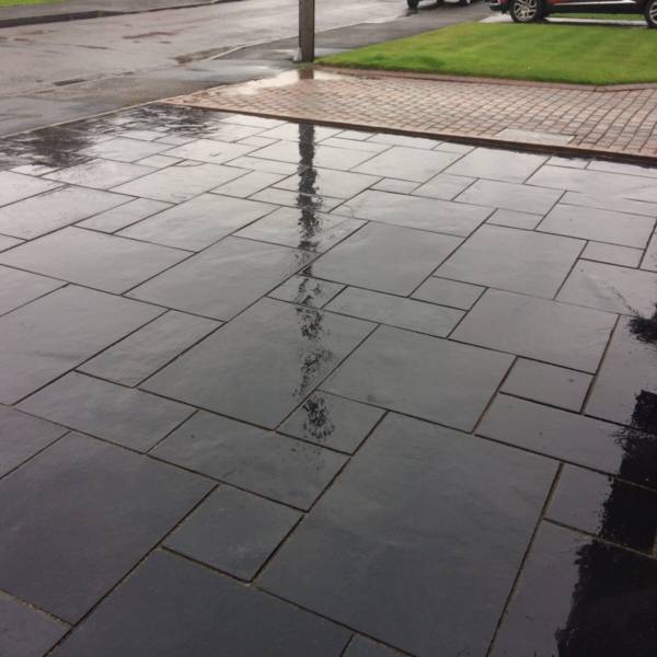 Kota Black - Natural Limestone Paving Pure Clean Rental Solutions