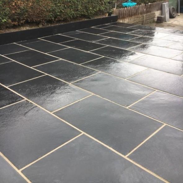 Kota Black - Natural Limestone Paving Pure Clean Rental Solutions 900 x 600mm Single Size Pack
