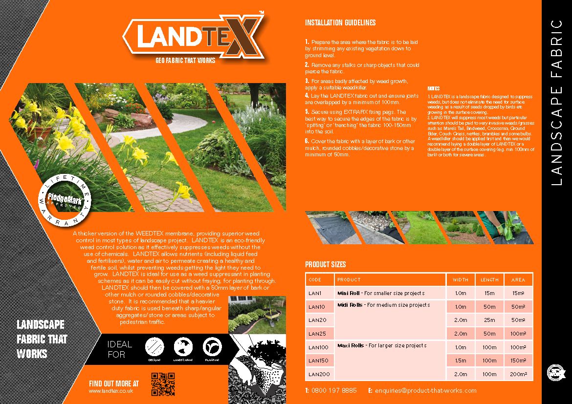 Landtex landscape fabric / weed membrane Pure Clean Rental Solutions
