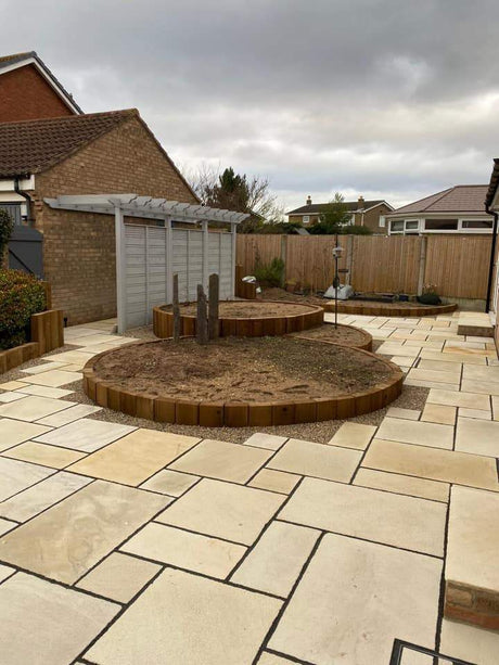 Mint Fossil - Natural Sandstone Paving Pure Clean Rental Solutions