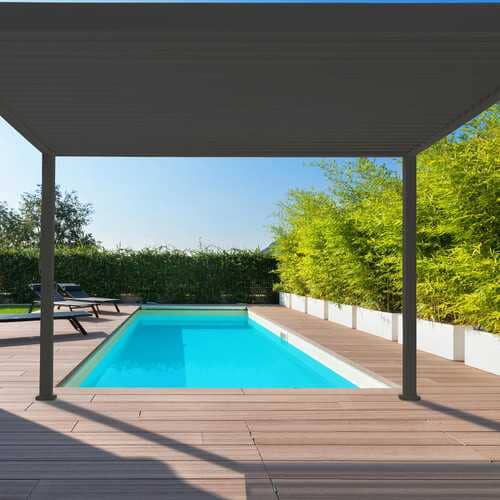Nova - Titan 3.6m Square Aluminium Pergola Pure Clean Rental Solutions