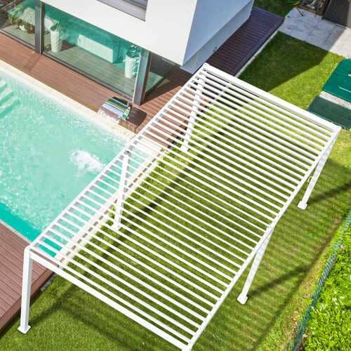Nova - Titan 6x3m Rectangular Aluminium Pergola Pure Clean Rental Solutions