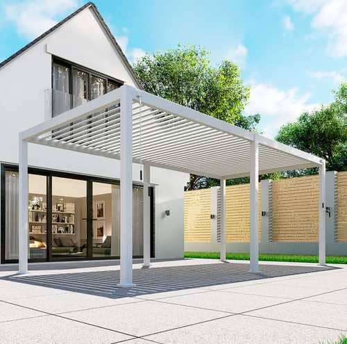 Nova - Titan 6x3m Rectangular Aluminium Pergola Pure Clean Rental Solutions