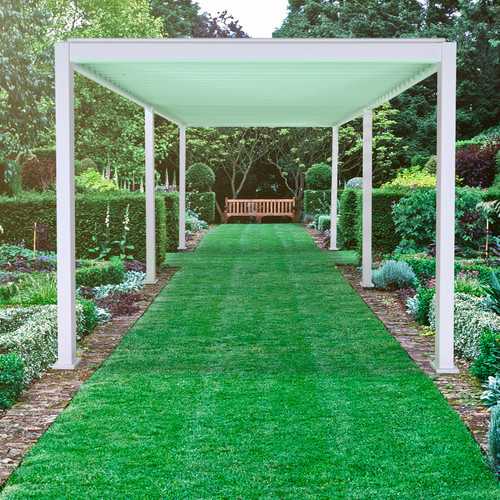 Nova - Titan 6x3m Rectangular Aluminium Pergola Pure Clean Rental Solutions