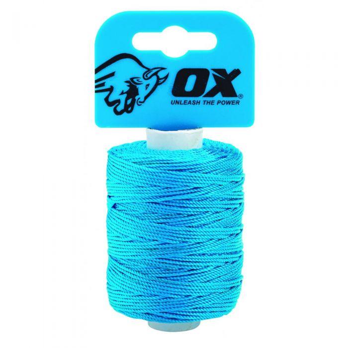 Ox Pro Nylon High Vis Builders Line 105m/350ft - Cyan Pure Clean Rental Solutions