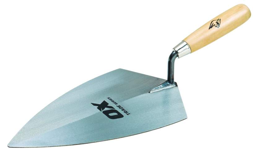Ox Trade Brick Trowel Philadelphia - Wooden Handle 11"/280mm Pure Clean Rental Solutions