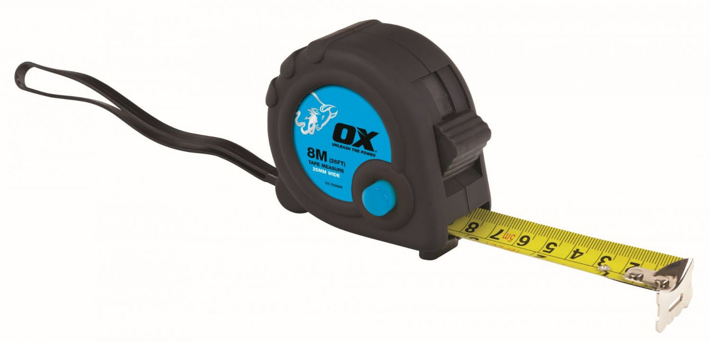 Ox Trade Tape Measure Pure Clean Rental Solutions 8 Metre 