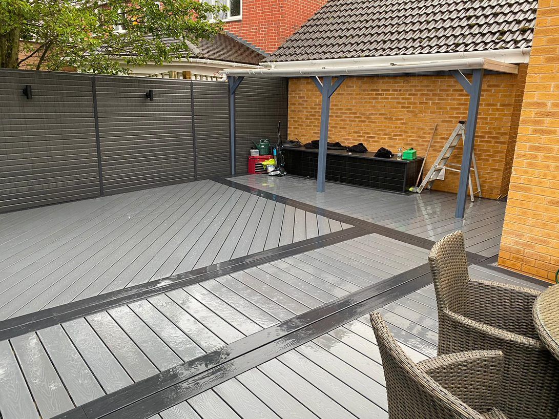PureDeck Anthracite 3.6M Composite Decking Board Pure Clean Rental Solutions