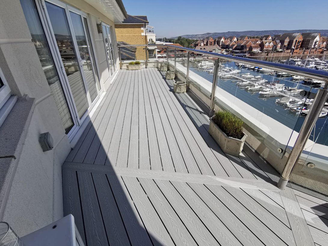 PureDeck Ash Grey 3.6M Composite Decking Board Pure Clean Rental Solutions