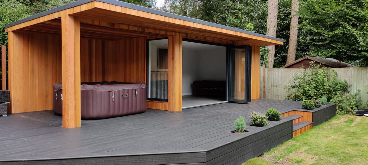 PureDeck Charcoal 3.6M Composite Decking Board Pure Clean Rental Solutions