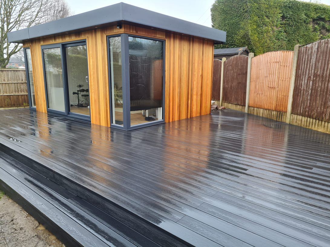 PureDeck Graphite 3.6M Composite Decking Board Pure Clean Rental Solutions
