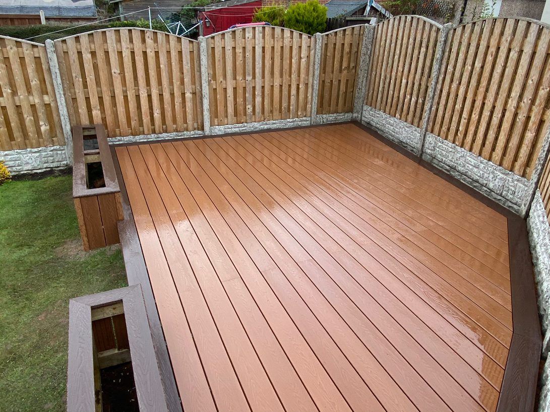 PureDeck Teak 3.6M Composite Decking Board Pure Clean Rental Solutions
