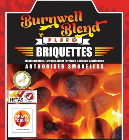 Burnwell Blend Plus Smokeless Briquettes – 20kg Bag Pure Clean Rental Solutions 