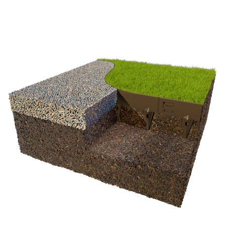 CORE EDGE Domestic Lawn Edging (Pack of 5 Linear Metres) Pure Clean Rental Solutions 65mm Face Brown (RAL 8028) 