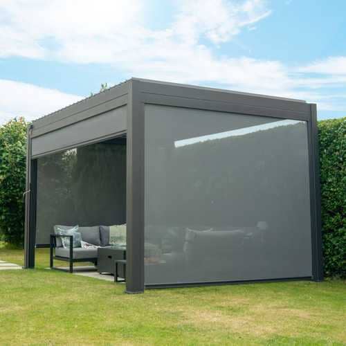 Nova - Titan Pergola Pull Down Screen - 3M Grey Pure Clean Rental Solutions 