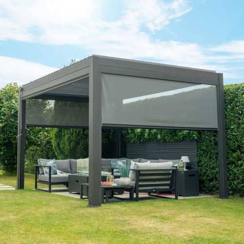 Nova - Titan Pergola Pull Down Screen - 3M Grey Pure Clean Rental Solutions 