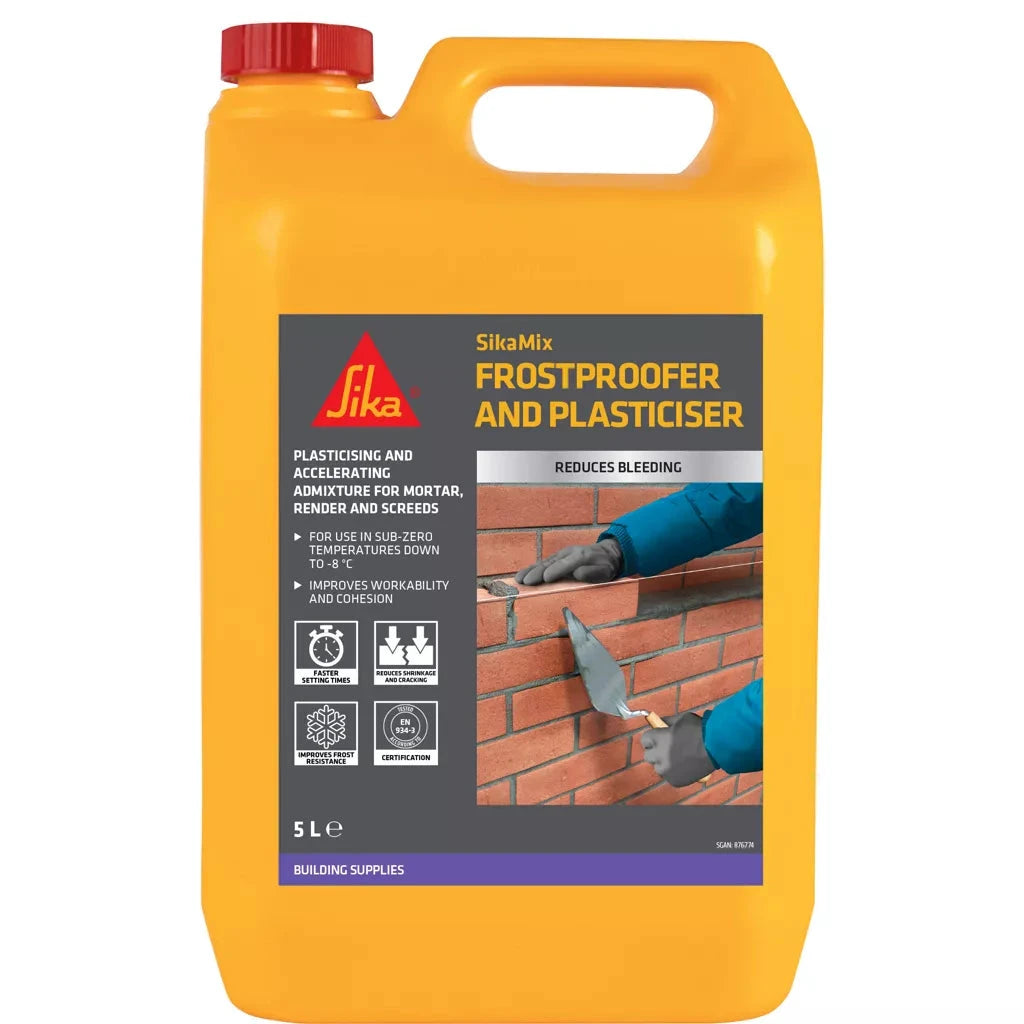 SikaMix Frostproofer & Plasticiser 5ltr Pure Clean Rental Solutions 5L 