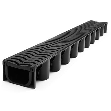 1M Channel Drain incl Plastic Grating Pure Clean Rental Solutions 