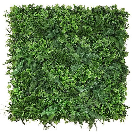 Artificial Green Wall Panel with Mixed 3d Light-Dark Green Foliage with Scheffleras 100x100 cm Pure Clean Rental Solutions 