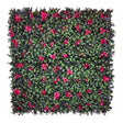 Artificial Green Wall Panel with variegated green foliage and red gardenia flowers 100x100 cm Pure Clean Rental Solutions 