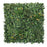 Artificial Green Wall Panel with variegated greens of ivy, ferns, palm heads, grasses & small orange flowers 100x100 cm Pure Clean Rental Solutions 