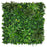 Artificial Green Wall Panel with variegated greens of ivy, ferns, palm heads, grasses & small purple flowers 100x100 cm Pure Clean Rental Solutions 