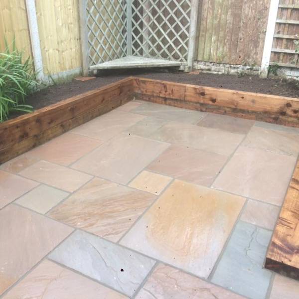 Autumn Brown - Natural Sandstone Paving Pure Clean Rental Solutions 