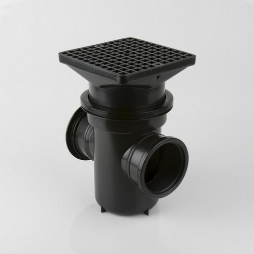 Black Bottle Gully 90° outlet Square Grid Pure Clean Rental Solutions 