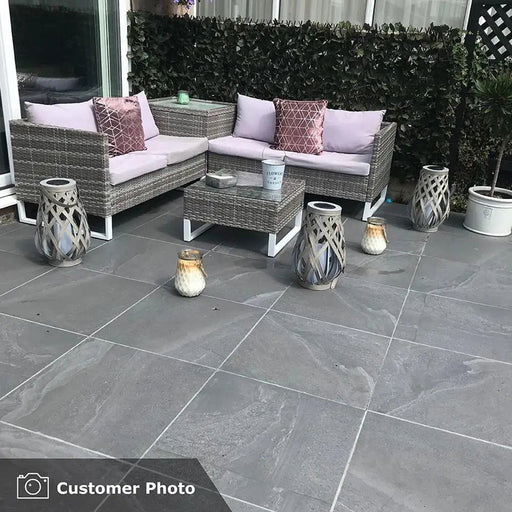 British Stone Anthracite - Porcelain Paving Pure Clean Rental Solutions 