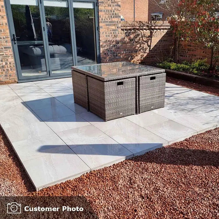 British Stone Grey - Porcelain Paving Pure Clean Rental Solutions 