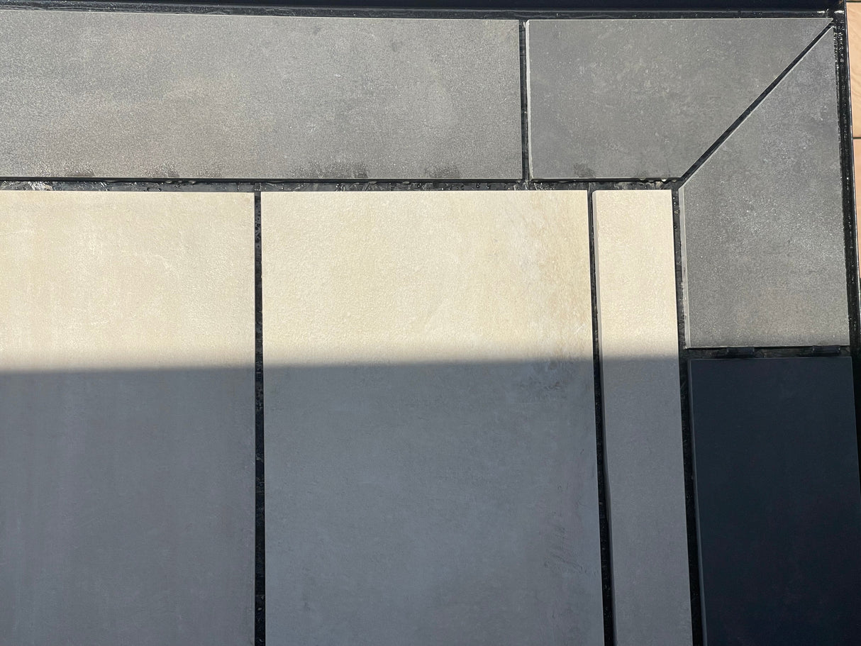 Charcoal Border Edging - Porcelain Paving Pure Clean Rental Solutions 