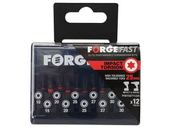 ForgeFast Impact Bit Set BP 12 piece Torx 25mm Pure Clean Rental Solutions 