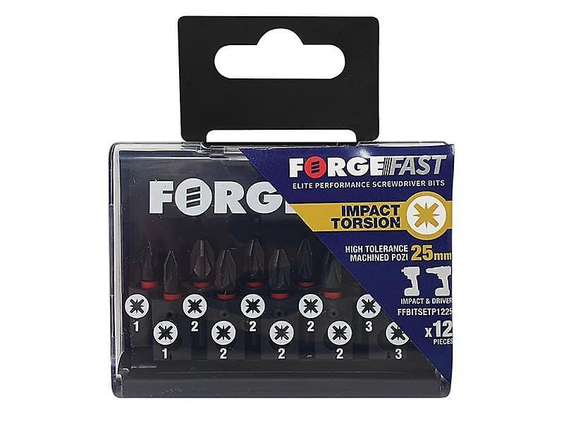 ForgeFast Pozidriv Compatible Impact Bit Set, 12 Piece Pure Clean Rental Solutions 