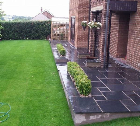 Kota Black - Natural Limestone Paving Pure Clean Rental Solutions 