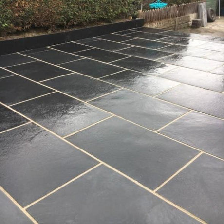 Kota Black - Natural Limestone Paving Pure Clean Rental Solutions 900 x 600mm Single Size Pack 