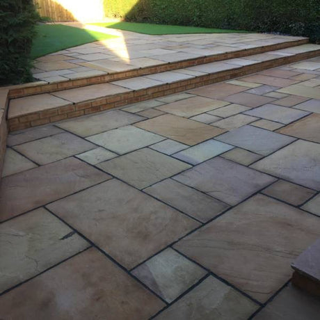 Lalitpur Yellow - Natural Sandstone Paving Pure Clean Rental Solutions 